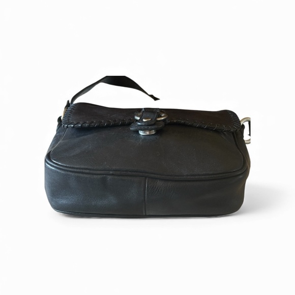 Lara Giusti Italian Black Leather Shoulder Bag - Picture 2 of 8